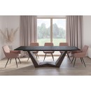 Стол обеденный SIGNAL BONUCCI Ceramic Nero Greco черный/черный мат 200-250/98